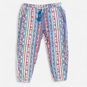 Sundance Multicolor Striped Aztec Waistband Pants - PXL